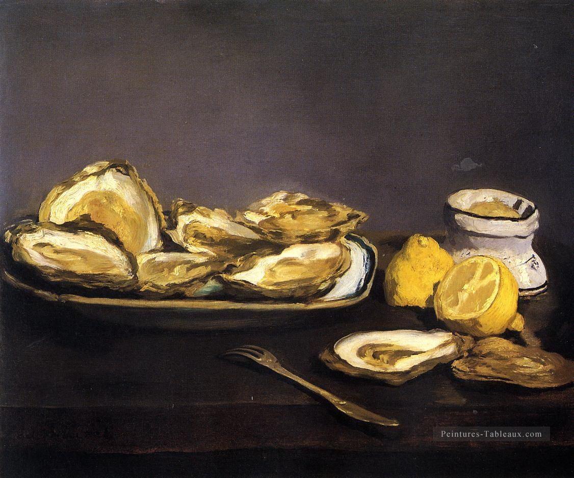 Huîtres Édouard Manet Nature morte impressionnisme Peintures à l'huile